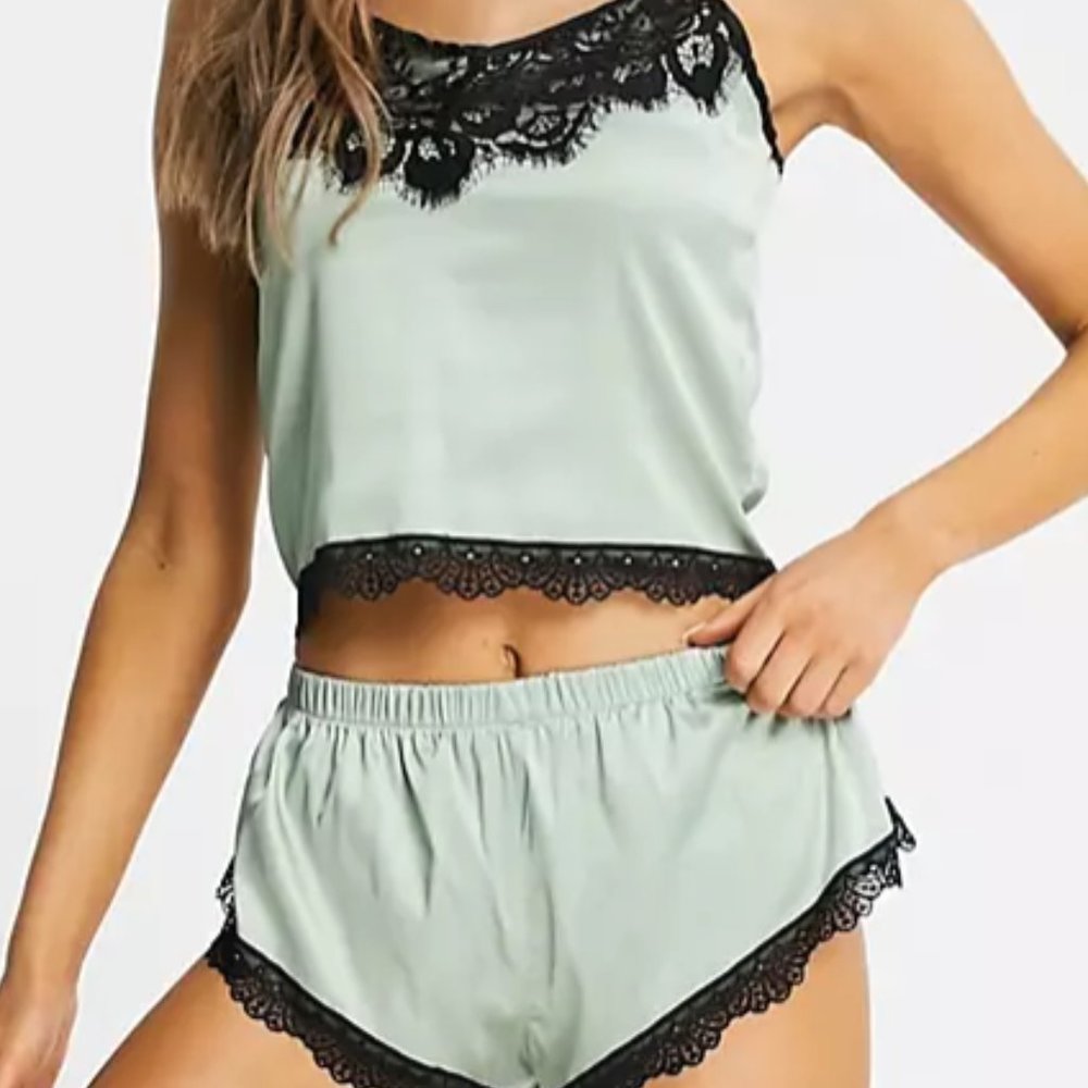 Love & Other Things Satin Cami and Boy Shorts